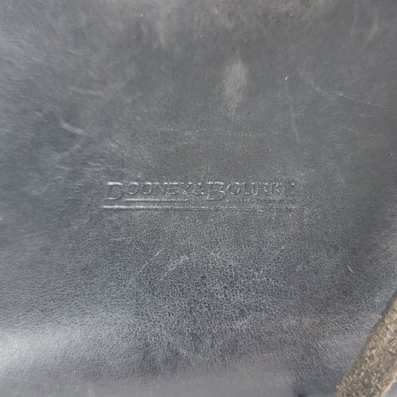 Vintage Dooney & Bourke Black Leather Satchel Bag with Key and Lock Italy - Picture 6 of 16